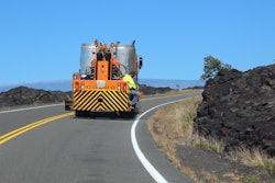Restriping work in Hawai‘i Volcanoes National Park covered 66 miles of roads and 20 parking lots.