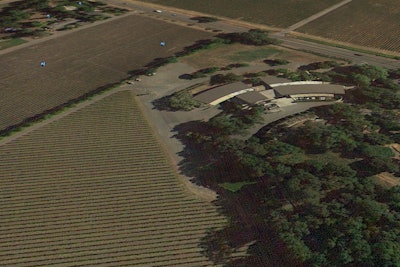 Google Earth view of Stag's Leap winery prior to construction of the new visitor's center.