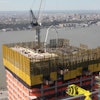 Cross Country Construction is using 23 protection screens that are 53 ft. 4 in. tall and six loading platforms, totaling 73 vertical profiles for construction of 55 Hudson Yards.