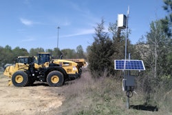 Solar-powered RFID tag readers can be installed quickly and inexpensively on sites to monitor all equipment and people carrying RFID tags.