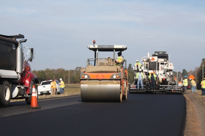 Midsouth Paving Inc. places experimental hot mix on section of US Route 431 in collaboration with Alabama DOT and National Center for Asphalt Technology.