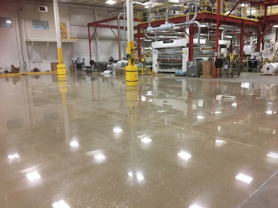 The SlabArmor Curing System increased the durability and hardness of the floors by consolidating the surface cap and producing a highly refined, less permeable, and abrasion resistant surface.