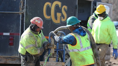 The refusal criteria on the site required CGS to pump grout ranging from 2 yards per foot below 50 psi to 5 cubic feet for 150 to 400 psi.