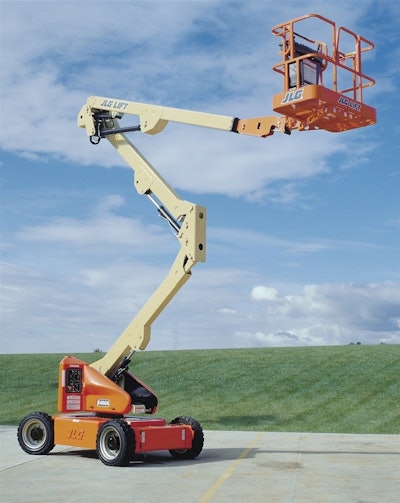The E450 boom lift was used as a base for the first hybrid lift.