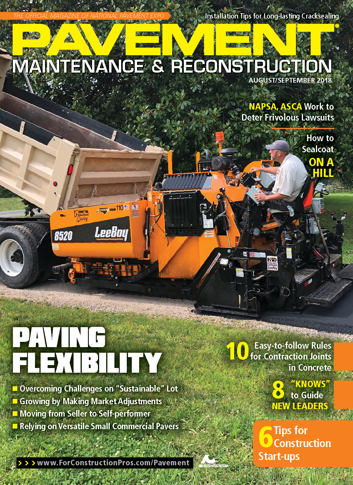 Pavement Maintenance & Reconstruction August/September 2018