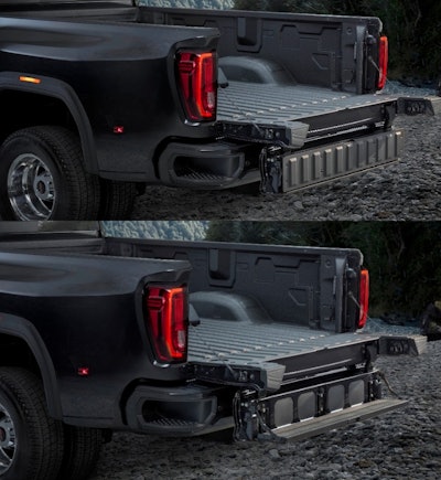 2020 GMC Sierra HD offers a six-function MultiPro tailgate on all trim levels.