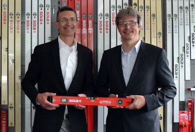 Pictured is Keson LLC President, Aaron Nosek and Wolfgang Scheyer, President of SOLA.