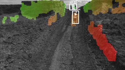3D terrain mapping by ITK Engineering detects people and objects in rough terrain and alerts the driver to potential hazards.
