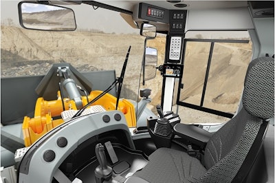 Liebherr XPower loaders with optional joystick steering eliminate the steering wheel for improved cab space and visibility.