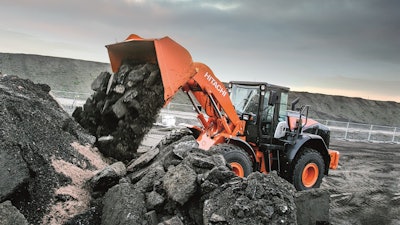 Hitachi Zw220 6 Wheel Loader Moving