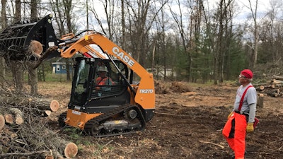 Team Rubicon sent out sawyer teams and heavy equipment operators to clear the area for the Veterans Village development in Baldwin, MI.