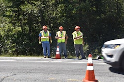 One of these construction workers is a New York State police officer who is working to keep work zones safer.