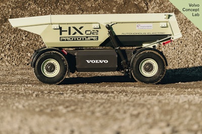 Volvo CE will soon begin testing the use of 5G for its HX2 concept autonomous hauler.