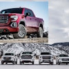 Sales success of the GMC Sierra AT4 (inset 2019 model) drove adoption of the off-road capability package across GMC's truck and SUV line.