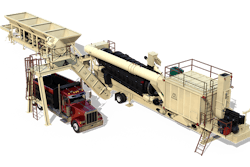The Astec Voyager 140 highly portable asphalt plant. With production capacity of 140 tonnes/hour and RAP mixing capability of 50%, the Voyager 140 sets the standard for portability, production and sustainability.