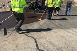 Over 65 different crew members played a part to accomplish each step of the project from sweeping, milling, crack sealing, microsurfacing, chip sealing, paving and striping.