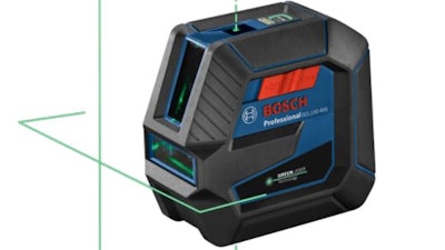 Bosch GCL100-40G Green-Beam Self-Leveling Cross-Line Laser with Plumb Points