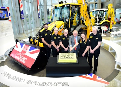 2020 - JCB marks the manufacture of its 750,000th backhoe loader