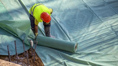 Installing a vapor barrier