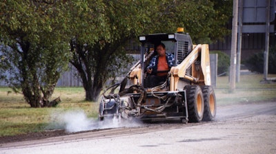 Cold planer attachments enable a skid steer to cut and mill both concrete and asphalt in controlled increments.