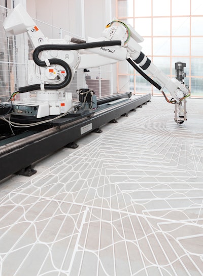Aectual offers modern 3D-printed architecture and interior items such as terrazzo artwork flooring, fixtures, wall paneling, columns, façades and more.