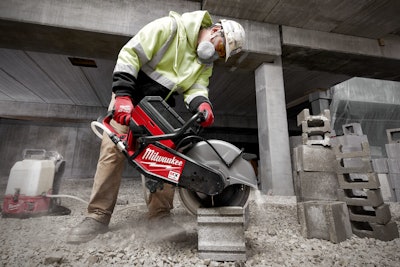 The Milwaukee Tool MX FUEL 14-in. cut-off saws use a combination of advanced motors, electronics and batteries, providing low-maintenance operation and zero emissions.