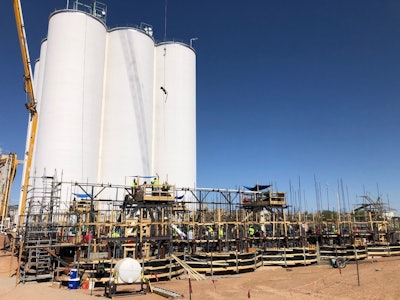 Arizona Grain Slipform Silo Construction Required 9-Day Long Continuous Concrete Pour