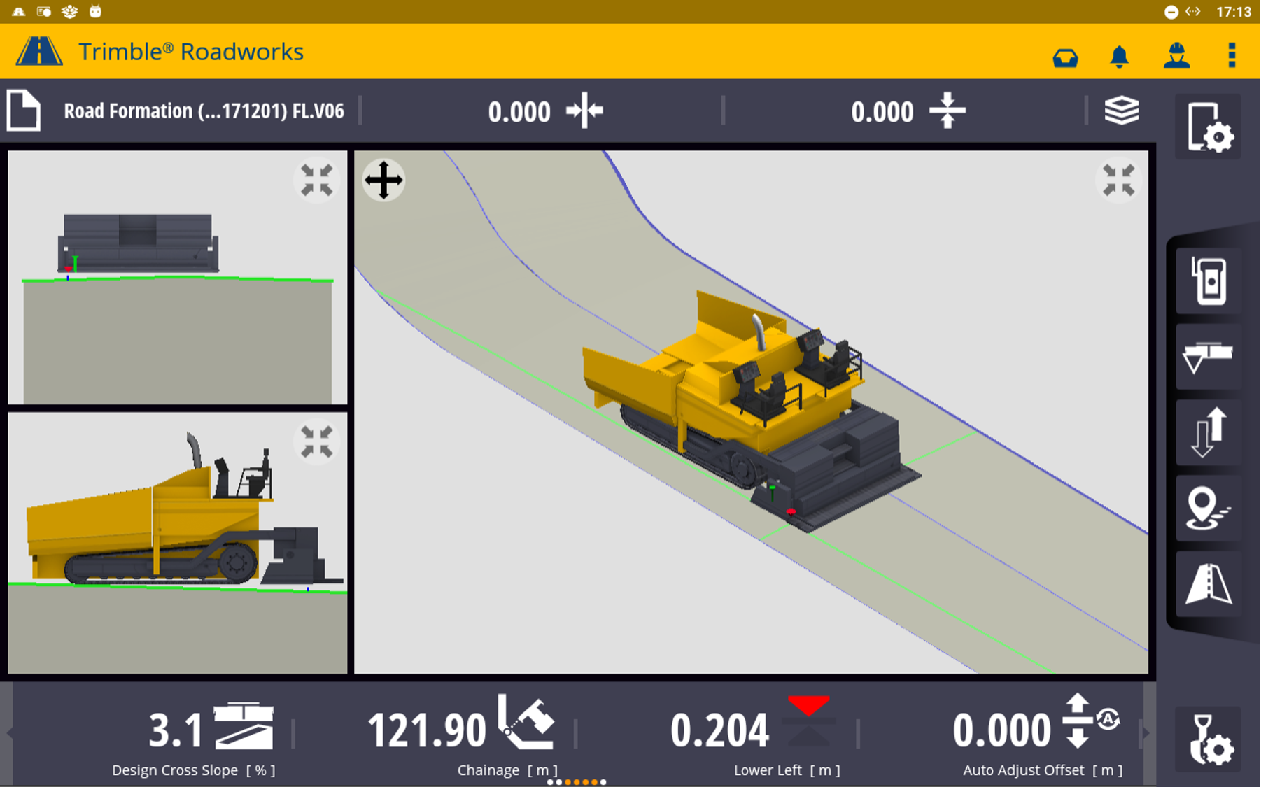 Civil Image Trimble Roadworks Paving Control Platform For Asphalt Pavers 3 D Screenshot 2