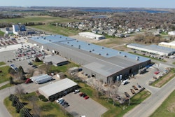 Aerial view of Doosan Bobcat Litchfield, MN, manufacturing facility expansion