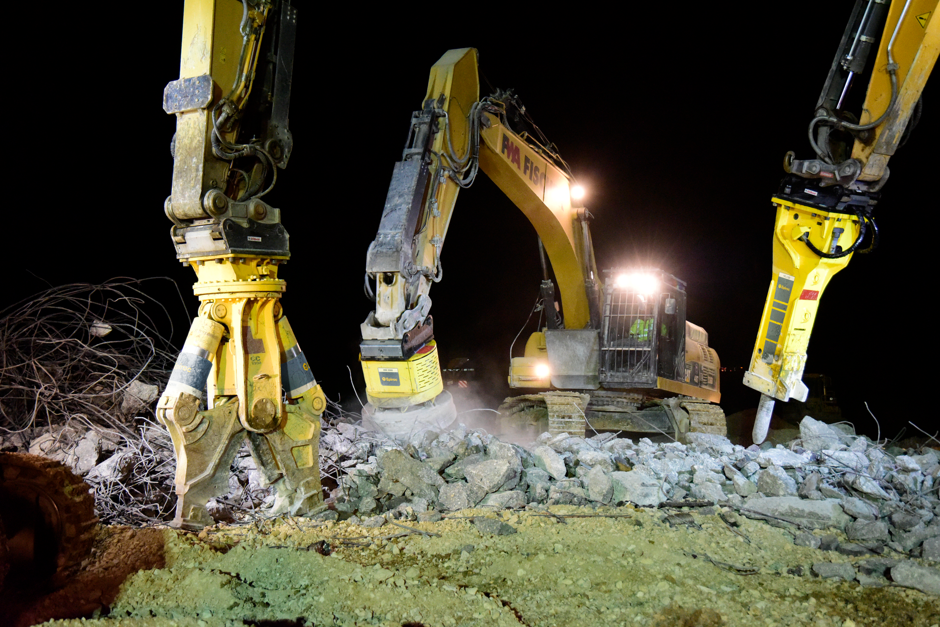 The type of service required depends on the specific attachment. For instance, crushing and concrete pulverizing attachments need periodic inspections for cracks.