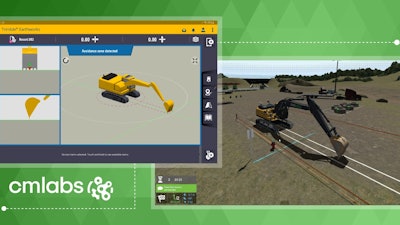 CM Labs Simulations, developer of Vortex training simulators, has released an integration with the Trimble Earthworks Grade Control Platform on the Excavator Simulator.