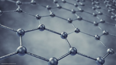 Graphene consists of a layer of carbon atoms that is one atom thick. The unique design allows it to be one of the strongest materials in the world, with a tensile strength more than 100 times stronger than steel.