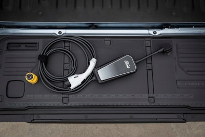 Ford will offer an available power adaptor to link the Ford Mobile Power Cord to their truck.