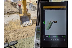 The GC on the huge Dekalb Data Center project sometimes relies on Aldridge's Trimble Earthworks-equipped excavators to check other subs' work.
