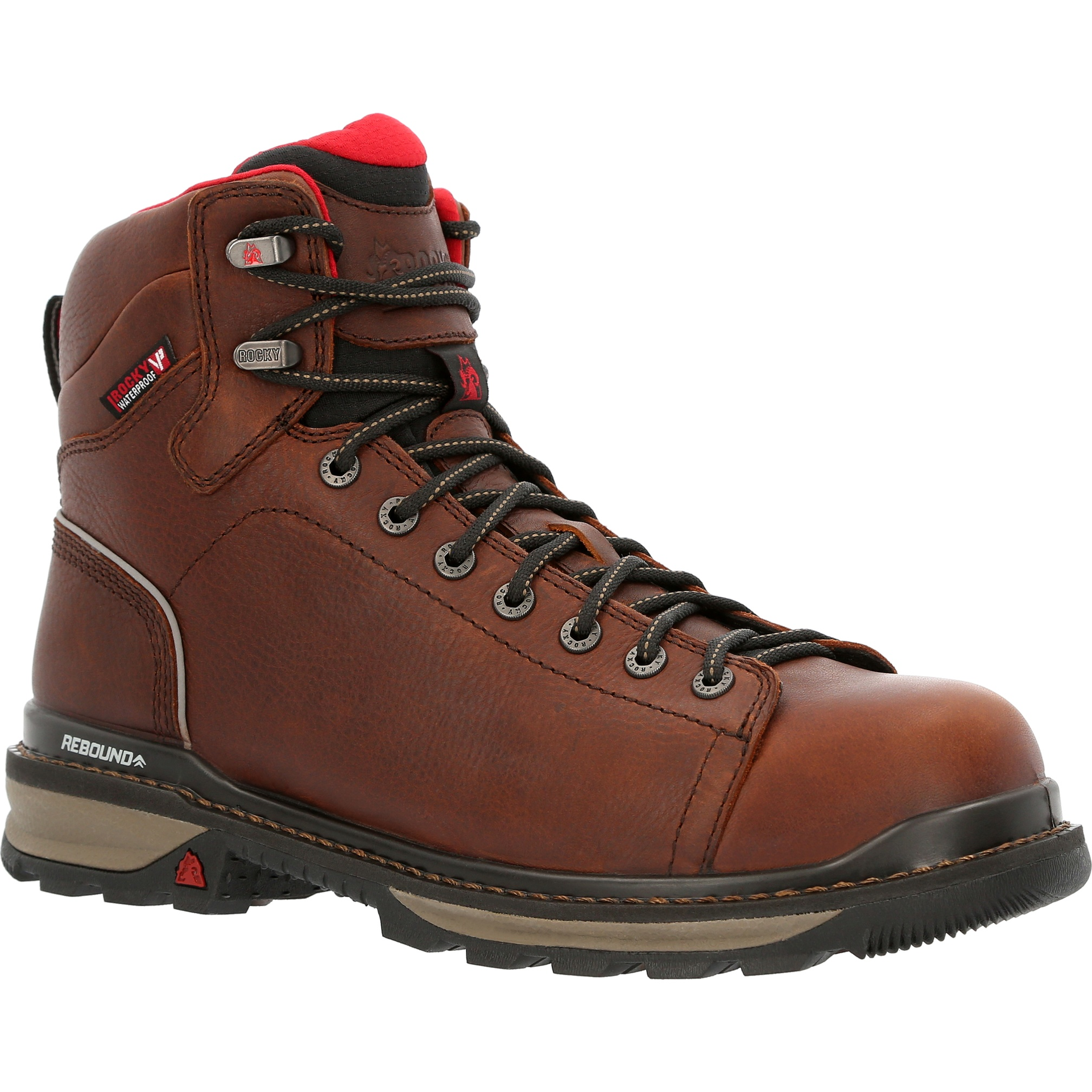 The Rams Horn boot meets the ASTM F2413 protective toe classification and electrical hazard standards and provides an oil and slip-resisting rubber outsole for stability in rugged working conditions.