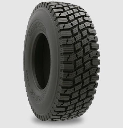 Designed for grader and loader applications, the VSWAS 23.5R25 can be used in deep snow with a tread pattern that reduces stone holdings without the need for studs or chains.