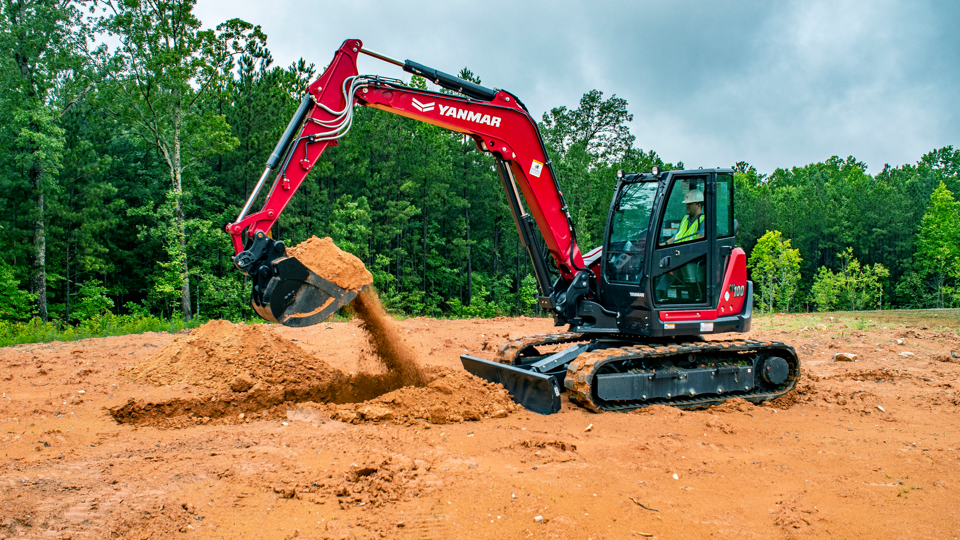 The Yanmar ViO80-1A and SV100-2A are the largest mini excavators in the series.