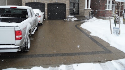 Warmy Yours Heated Driveway During Light Snow Fall
