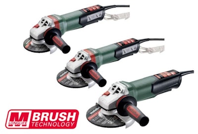 Designed for polishing and cutting on construction sites, the angle grinders feature a powerful 1,900-watt and 14.5-amp motor with an armature for power and heat dissipation.