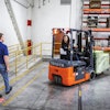 The updated 3-wheel electric forklift is equipped with new features, including ergonomics, operator assist, as well as onboard programming and diagnostics.