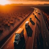 trucks on a highway