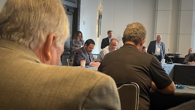 At center, Joseph Shacat, NAPA Director of Sustainable Pavements, during the Sustainability Committee at NAPA Annual 2023