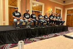 The nine Caterpillar Global Operator Challenge finalists answered questions and anticipated the final competition at CONEXPO 2023 on Sunday, March 12.