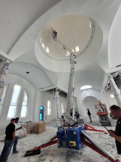 Spider lifts are ideal for accessing tighter, confined areas indoors.