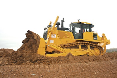 Komatsu D155AXi-8 dozer, part of the D65/85/155 family