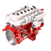 The fuel-agnostic architecture of the 15-liter, next-generation engine utilizes a common base engine with cylinder heads and fuel systems specifically tailored for hydrogen, natural gas, diesel, and biofuels including HVO.