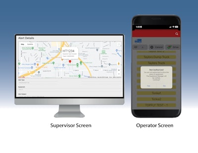 The unauthorized user function alerts management if someone not trained accesses the equipment.