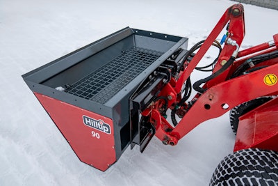 The drop spreader is capable of spreading salt, sand and fine gravel for use on a variety of applications, including parking lots, courtyards, walkways and pedestrian paths.