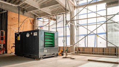 Heating Construction Jobsite In The Winter