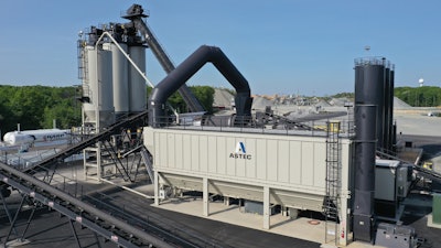 Principio Asphalt's new asphalt plant, 400-tph Double Barrel drum mixer plant from Astec, York Belvedere Sand & Gravel in North East, MD.